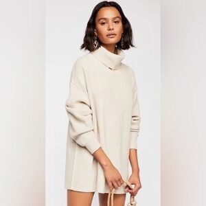 Free people Softly Structured Tunic turtle neck cream Size XSmall